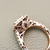 2.75tcw diamond engagement ring in cluster setting in rose gold — on-hand modeled view