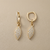 Diamond Dangle Earrings Yellow Gold 0.55tcw