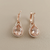 Pear Morganite Diamond Earrings 3.30tcw