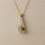 2-Tone Diamond Pendant Necklace 0.15tcw