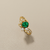 Oval Emerald Diamond Ring 0.50tcw 18kt Gold