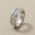 Channel Set Diamond Milgrain Mens Wedding Ring 1.10tcw