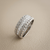 Thick Beaded Mens Diamond Wedding Ring 0.50tcw