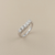 High-Profile Curved Diamond Wedding Ring White Gold 0.20tcw