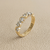 Half-Bezel Waves Diamond Band 0.24tcw