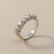 7-Stone Diamond Band White Gold 0.77tcw