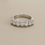 7-Stone Diamond Band White Gold 0.77tcw