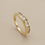 Channel Set Diamond Band Yellow Gold 0.45tcw