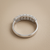 Cluster Diamond Band  White Gold 1.18tcw