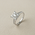 Diamond cluster engagement ring 14kt white gold 1 carat front view