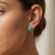 Cabochon Turquoise Stud Earrings 6mm