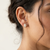 14K Solid Gold Oval Stud Earrings Cubic Zirconia