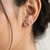 Open Heart Stud Earrings | 14K Solid Gold Cubic Zirconia