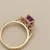 Natural pink sapphire cocktail ring GIA certified marquise diamond accents gold