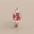 Lab-created padparadscha sapphire engagement ring cushion cut front view 2.50ct