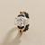 Oval diamond sapphire engagement ring set 14kt yellow gold front view 2.50ct