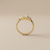 Lab radiant cut diamond ring bezel setting detail yellow gold baguette accents
