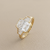 Bezel set radiant cut diamond ring 1.78ct E color VS2 14kt yellow gold angle