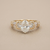 Natural oval diamond ring 1.51ct G VS yellow gold close-up baguette round accents