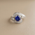1.21tcw sapphire engagement ring in vintage setting — front view