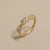 Crisscross diamond fashion ring 14K yellow gold