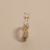 Yellow gold X ring diamond accent top front view