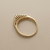 Slim vintage diamond band 14K yellow gold back view