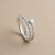 Oval diamond half eternity band white gold light reflection