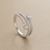0.65 ctw triple row diamond ring 14K white gold detail