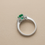 3-Stone Oval Emerald Diamond Ring With Diamond Accent Side Stones 1.55tcw