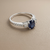 3-Stone Oval Sapphire Diamond Ring With Diamond Accent Side Stones 1.95tcw