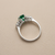 Oval Emerald Diamond Ring With Accent Side Stones 1.45tcw