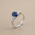 1.85tcw oval-cut sapphire engagement ring — three-quarter angle