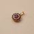 Round Bezel Set Garnet Halo Pendant