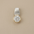 2-Tone cubic zirconia statement pendant necklace 4.50ct 14kt gold front view