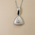Unique Triangle Pendant Neckace White Gold 4.65g