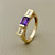 Luxurious Emerald Cut Amethyst Ring