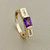 Luxury Emerald Cut Amethyst Ring