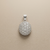 Cluster cubic zirconia pendant necklace 14kt yellow gold side profile