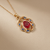 Pear Shape Ruby Dangling Pendant Necklace 2.50tcw