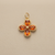 Citrine flower pendant 14kt yellow gold side profile