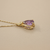 Pear Shape Amethyst Crescent Pendant 3.05tcw