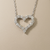 Diamond Heart Necklace 0.80tcw White Gold
