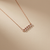 Miami Cuban Dainty Diamond Necklace Rose Gold 0.23tcw