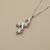 Floral Diamond Pendant Necklace 0.50tcw White Gold