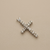 White gold diamond cross necklace 14kt detail