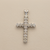 Substantial diamond cross 14kt white gold side profile showing 3.75mm thickness