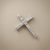 Antique cross pendant 10kt white gold lifestyle shot