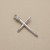 Crown cross pendant 14kt white gold side profile