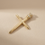 Christian cross with crown 14kt white gold lifestyle shot
